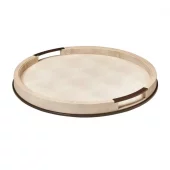 Sophie Patterson Shagreen Tray Round Ecru Sp0085