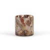 Thick Votive Cream/Brown/ Red 12xh12cm Dcg2043