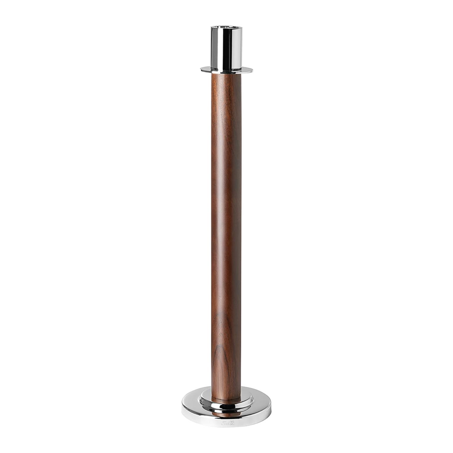 Candleholder Dark Brown/Crome 11,2xh48cm 140254