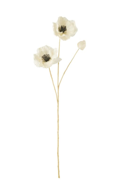 Poppy Spray White 74x12x8cm 49013