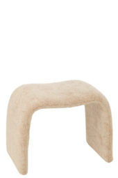 Stool N Shape Beige 61x37xh47cm 49447