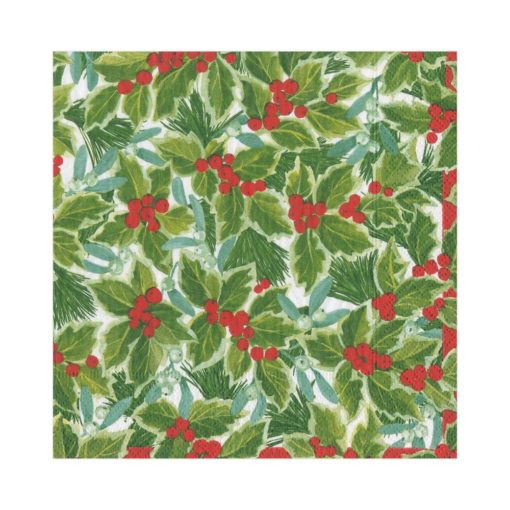 Napkin Holly & Mistletoe 16210l