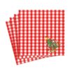 Napkin Christmas Tree Gingham Lunch 17170l