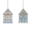 Mc 38256 Gingerbread House Blue White Gold  Ass 2. 8,5cm