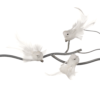 Sparkle Bird On Clip White 10cm Mc 40441