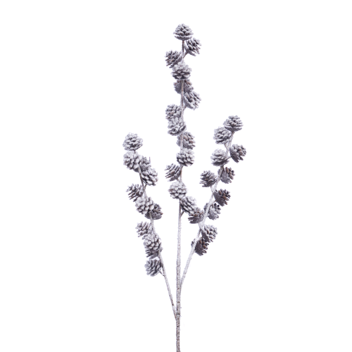 Snow Pinecone Stem 79cm Al 75223