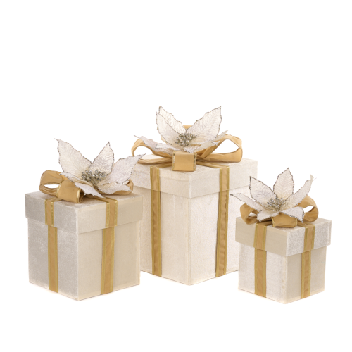 Br 40026 Velvet Gift Box Cream Gold L 30cm