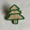 Pine Tree Napkin Ring Green Trim