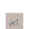 Napkin Xmas branch pale grey w emb