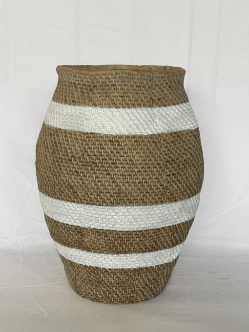 Ciment Vase Rattan 39xh51cm 270-241