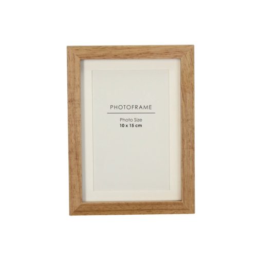 Photo Frame Rubberwood Natural 10x15cm Kal-5474