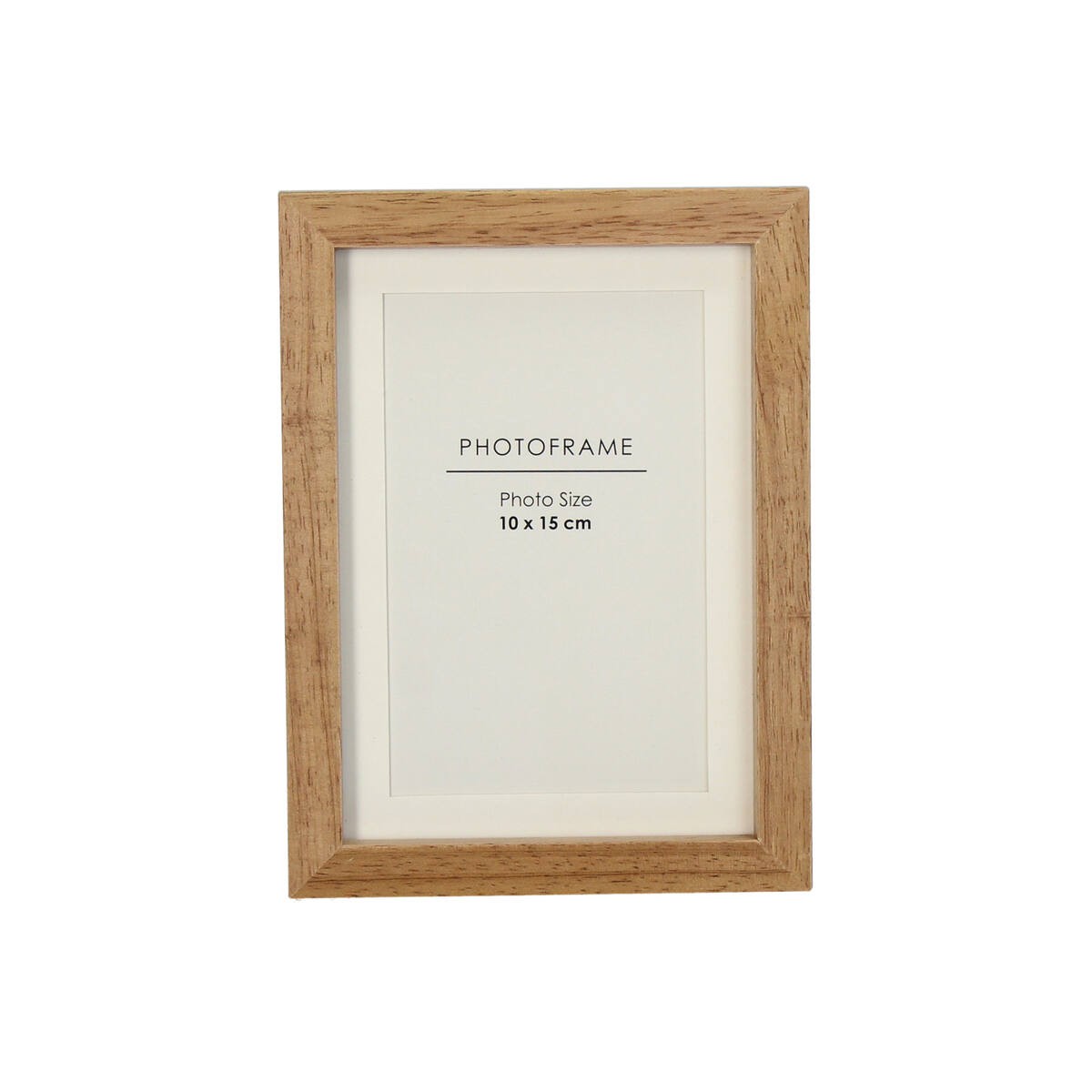 Photo Frame Rubberwood Natural 10x15cm Kal-5474