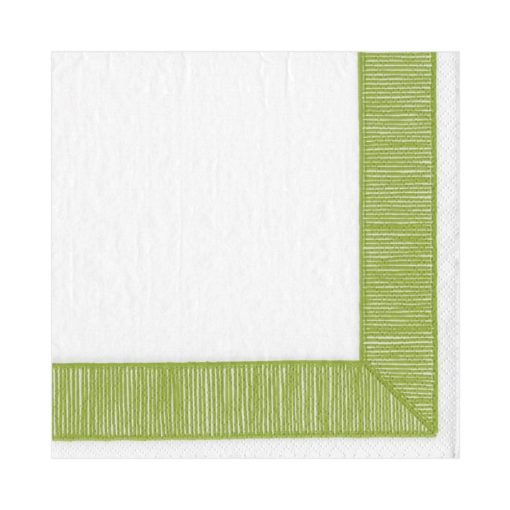 Napkin Green Ribbon Border 156962l