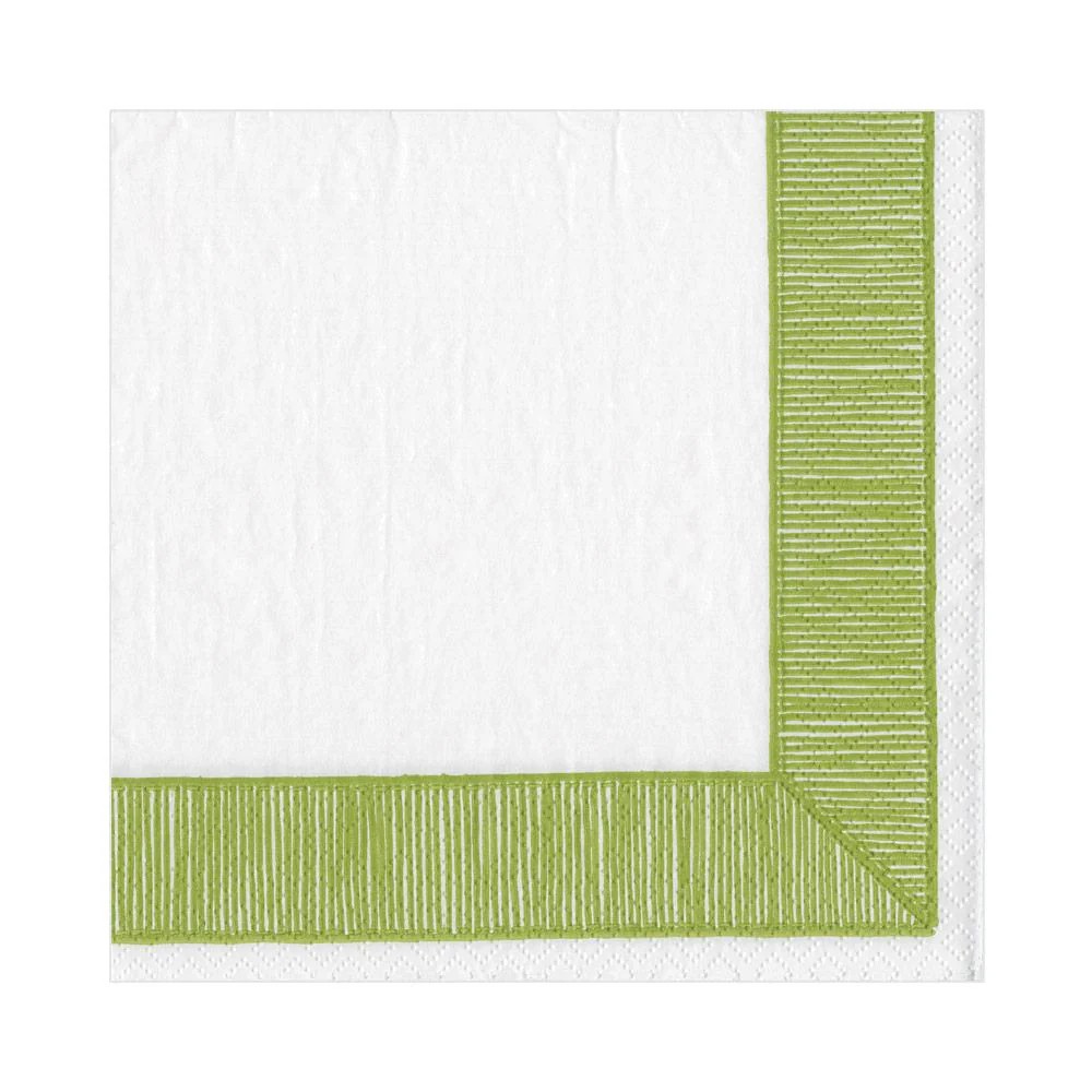 Napkin Green Ribbon Border 156962l