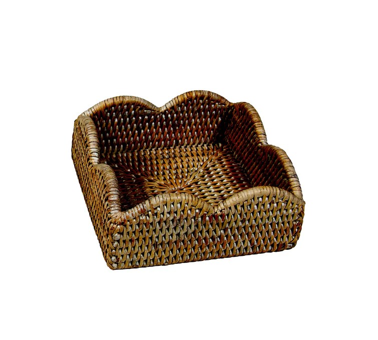 Scallop Rattan Napkin Holder Lunsj HL101