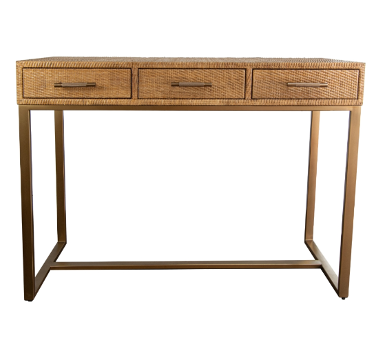 Athos Console Wood Rattan 4238