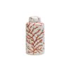 Cannister Coral White & Orange 14xh28cm 155-250