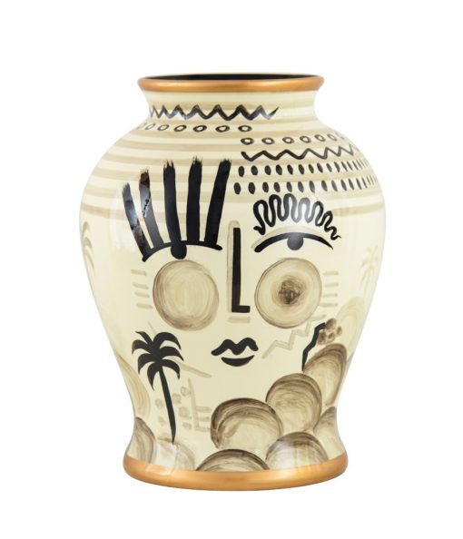 Vase "Luxor"  Beige & Brouwn 30xh38cm 155-660