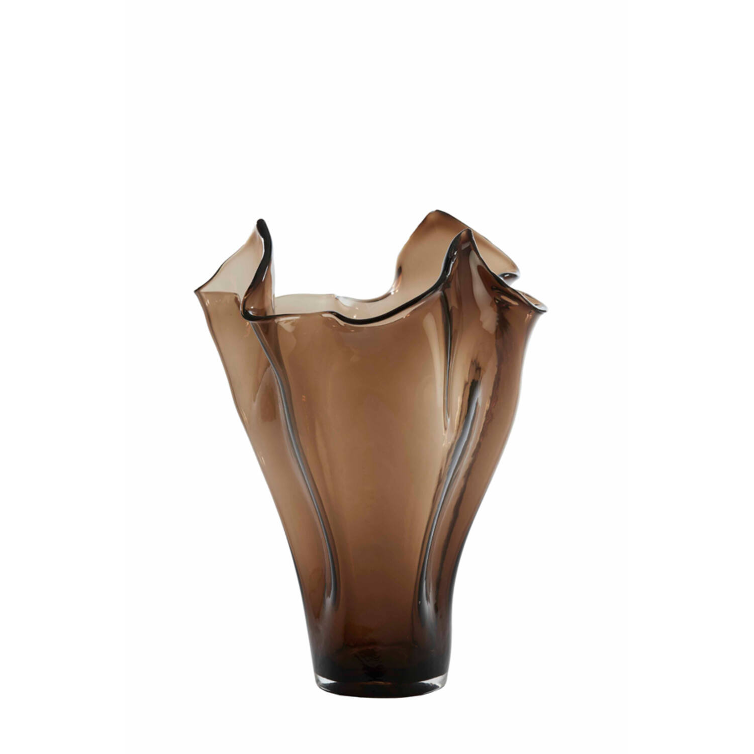 Vase 42xh53cm Aiora Dark Glass Brown 5726083