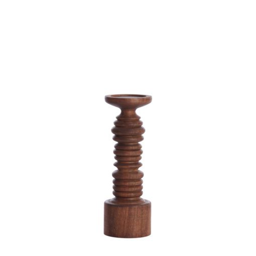 Candle Holder 11xh32cm Bola Wood 6071061