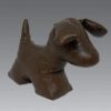 Doorstop Dog Feaux Lethaer Brown 31/9/24cm gia021