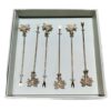 Cocktail Pickers Palmtree S/6 Brass diao7088