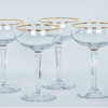 Champagne Glasses W/ Gold Rim did015