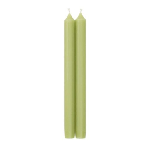 2 pk Candle Moss Green ca 13 cm