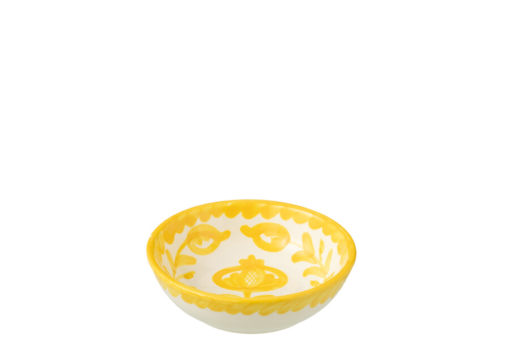 Bowl Granada White & Yellow 14xh6cm 52062