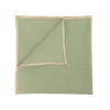 Lin/Bomullserviett  Grønn M/ Beige Kanting 40x40cm