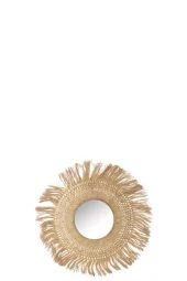 Mirror Round Banana Leaf Nat. ø90cm 43814