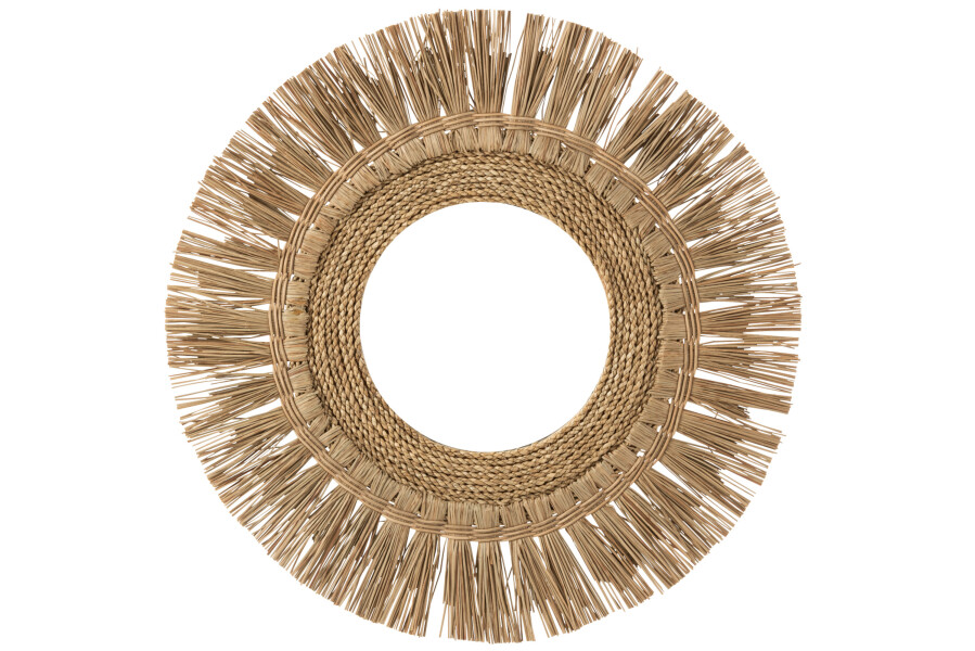 Mirror Round Grass Natural ø66,5 20743