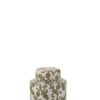 Deco Jar "Yezi" Green/White 13,5xh19cm 48383