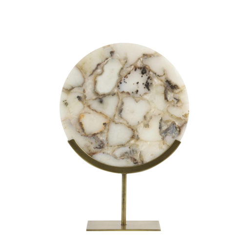 Ornament On Base "Gouya" White 35x12xh50cm 7417326
