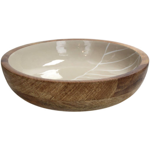 Bowl Leaf Beige 22xh6cm Kal-2363