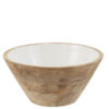 Bowl Mango Wood WhIte 23x23xh12cm 1619