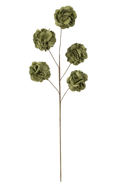 Flower Branch Green 5 Ponpons 18xh86cm 51669