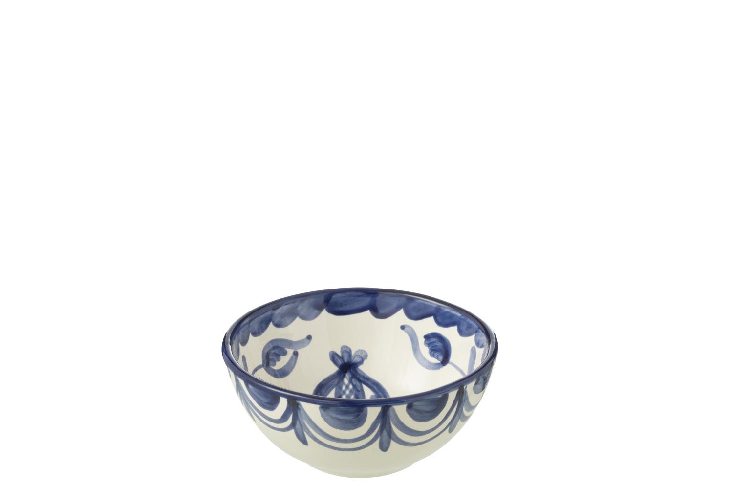 Bowl Granada Blue & White 14x6,5cm 52132