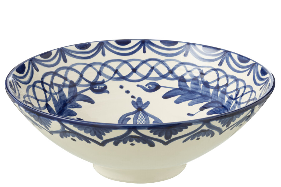 Bowl Granada Blue & White 40xh15cm 52135