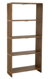 Bookcase Shelves Recy Teak Nat. 88x35x190cm 40804