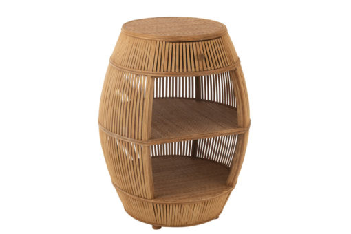 Table Barrel Rattan Bamboo Nat. 61xh79cm 46371