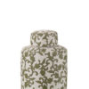 Deco Jar " Yezi" Green/White 20xh30,5cm 48384