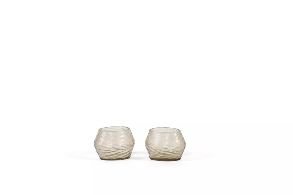 Dcgi607ls Tealight Ribble Light Smoke 11,5x9,5xh8cm