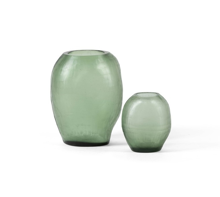 Vase Organic Cutting 21xh27cm Green dcg1671