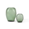Mouthblown Vase Org Cutting Green 14xh15cm dcg1670