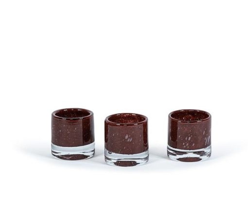 Votive Glass Burgundy 8,5x8,5cm