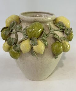 White Ceramic Vase Citrus 27xh26,5cm 270-233