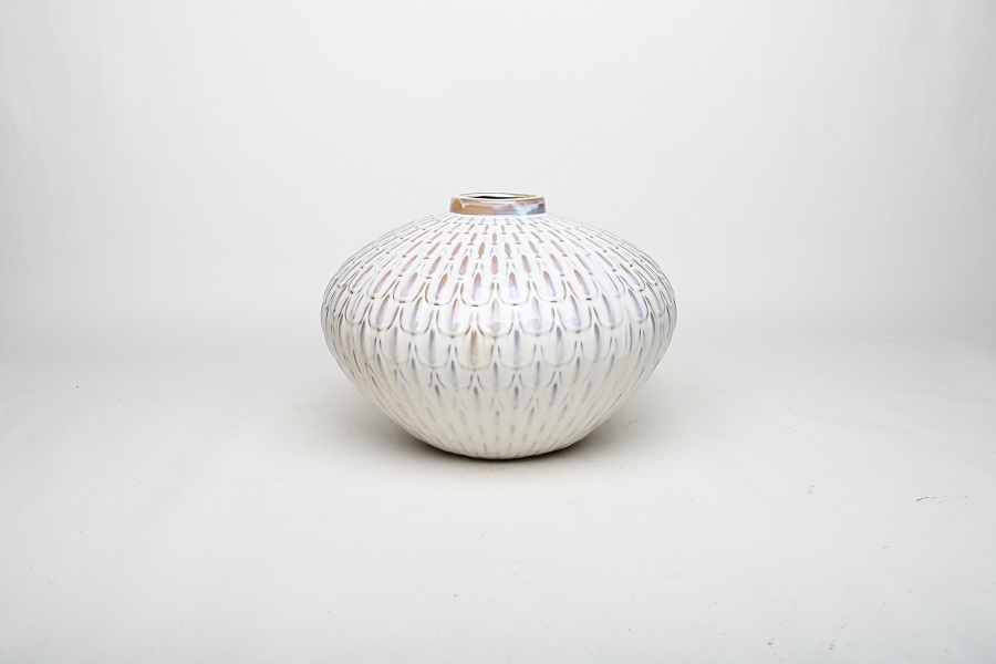 Vase Off White Ceramis 31xh21cm 275-100