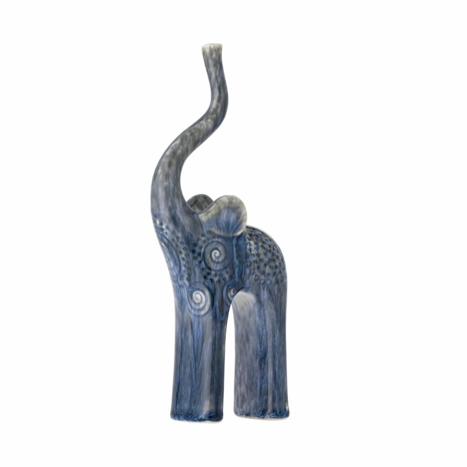 Deko Blue Elephant 9xh23,5x5cm 82061841