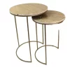 Travertin Table Beige Set av 2 Kal-5330